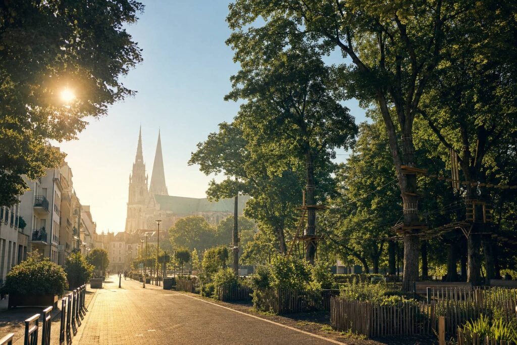 Première en France : l’accrobranche débarque en plein cœur de Chartres, Comment planifier une sortie