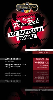 Les Bretelles Noires en concert : Au coin de la Halle (Restaurant, Pizza, banquet, reception, Herblay, Cormeilles, La Frette sur Seine - 95 )